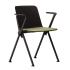 Chaise polyvalente en polymère avec accoudoirs et tablettes écritoires, gamme Mafadi - France Bureau